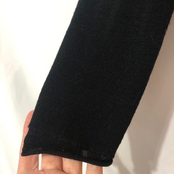 Bill Blass Fine Merino Wool Black Cardigan Sweater Womens XS Preppy Fall - Picture 8 of 10